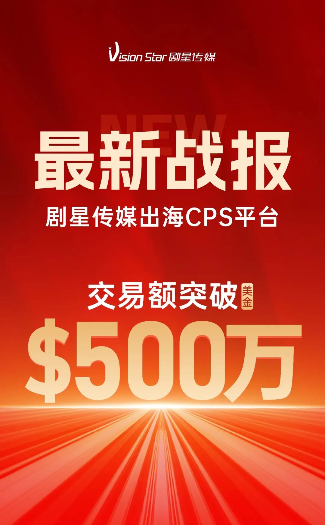 开门红！剧星传媒出海CPS平台GMV突破500万美金