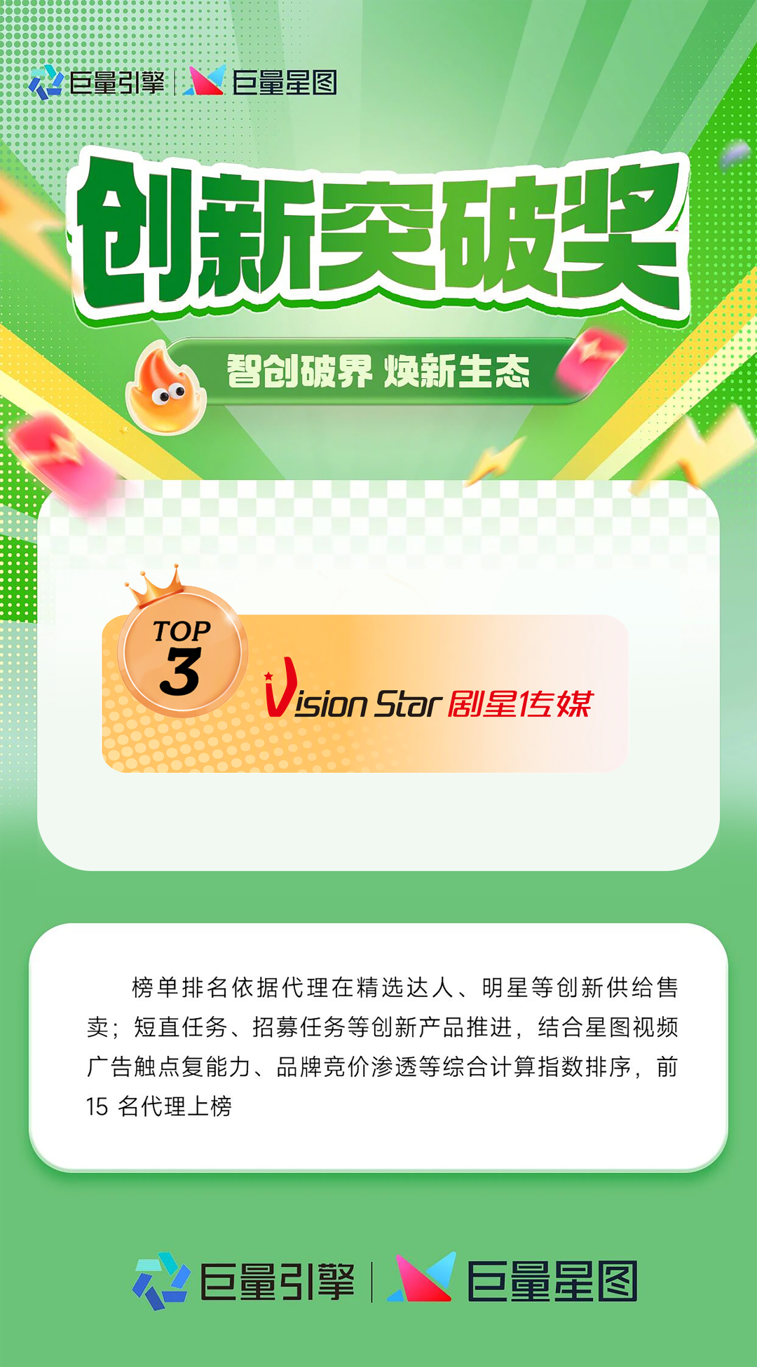 剧星传媒荣登巨量星图Q3「行业先锋+创新突破」双榜，日化赛道夺魁！