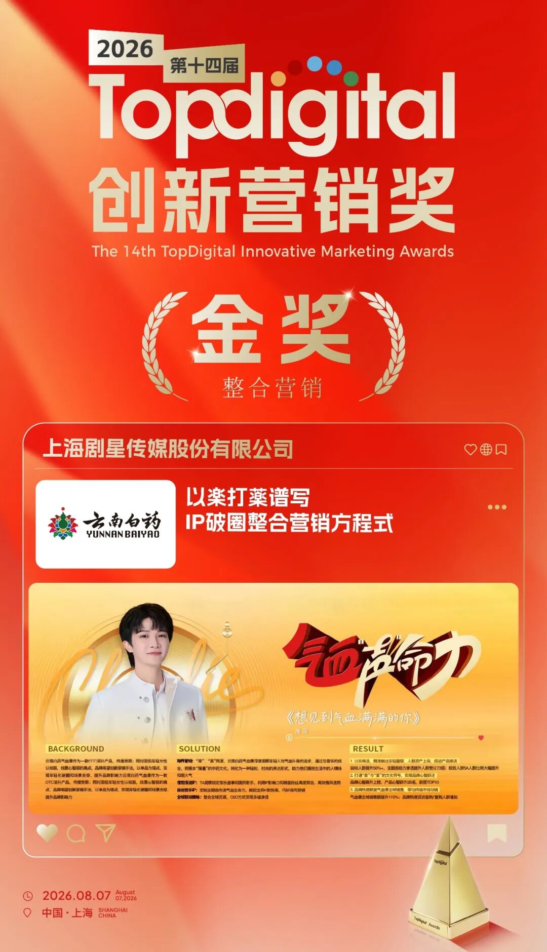 硬核夺金！剧星传媒荣膺TopDigital双项重量级大奖